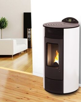 MODERNA SMART Pelletofen 8,7 kW Rund Weiß – Designofen mit Fernsteuerung