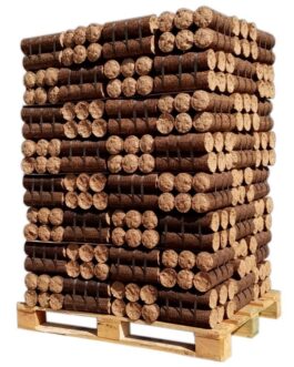 Holzbriketts / Verdichtetes Brennholz – Laubholz + Nadelholz – Palette 960 kg – Extra trocken